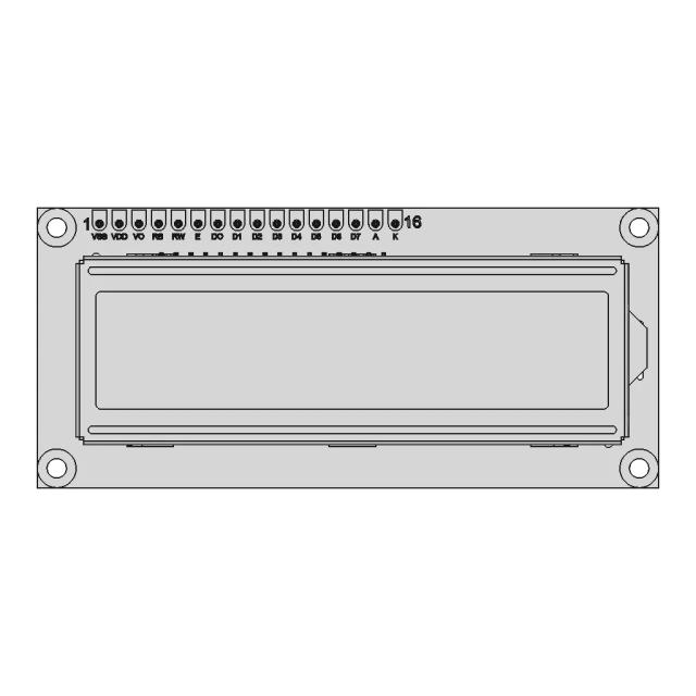 Standard Lcd 16X2 | 3D Engineering Design File