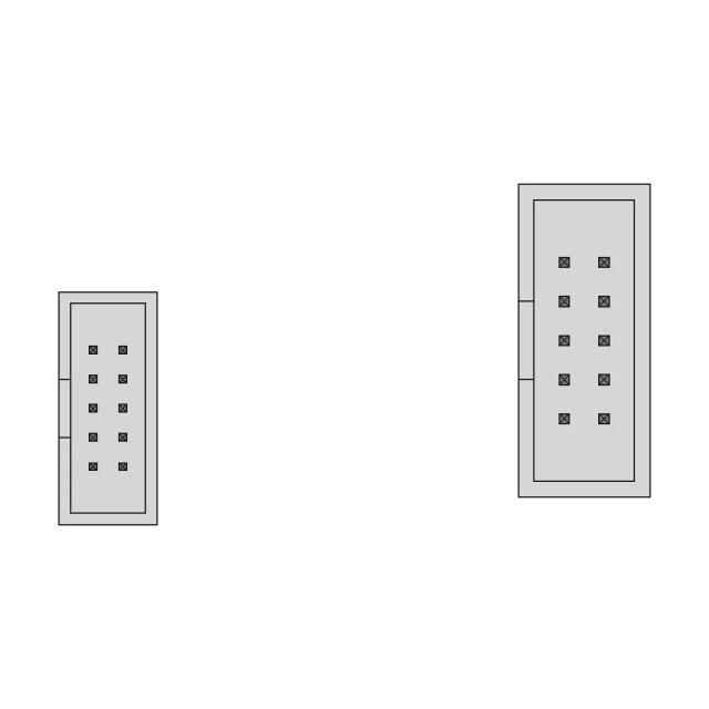 Connecteur He10 Male Droit 10 Pins - Standard Mechanical Component