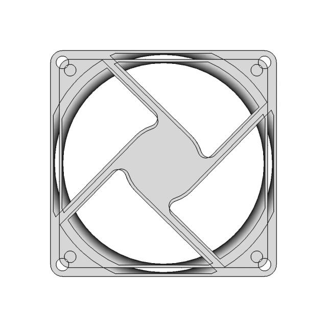 80Mm Case Fan - Downloadable CAD Representation