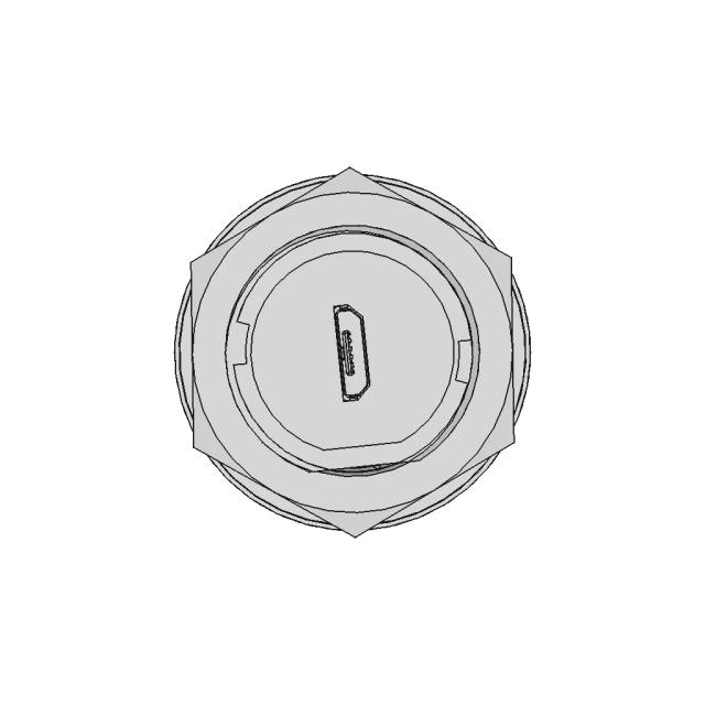 Bulkhead Micro Usb Bayonet - Downloadable CAD Representation