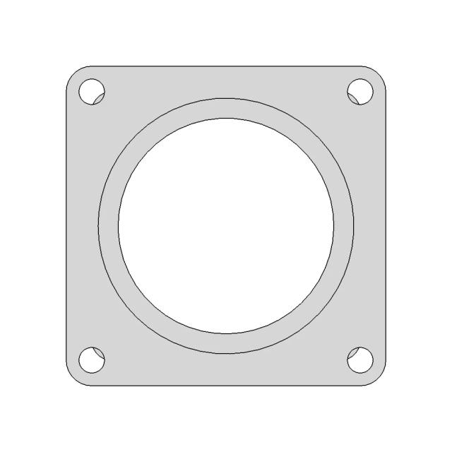 Thin Plate With 5 Holes And Curved Fillet - Standard Mechanical Component
