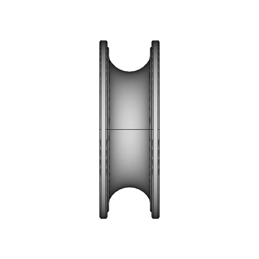Metal Roller With Bearing 12X60X20 Mm, U-Shaped Groove - Standard Mechanical Component