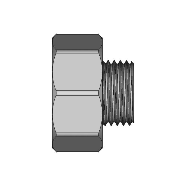 Brass 1" Female To 1/2" Male Fitting - Downloadable CAD Representation