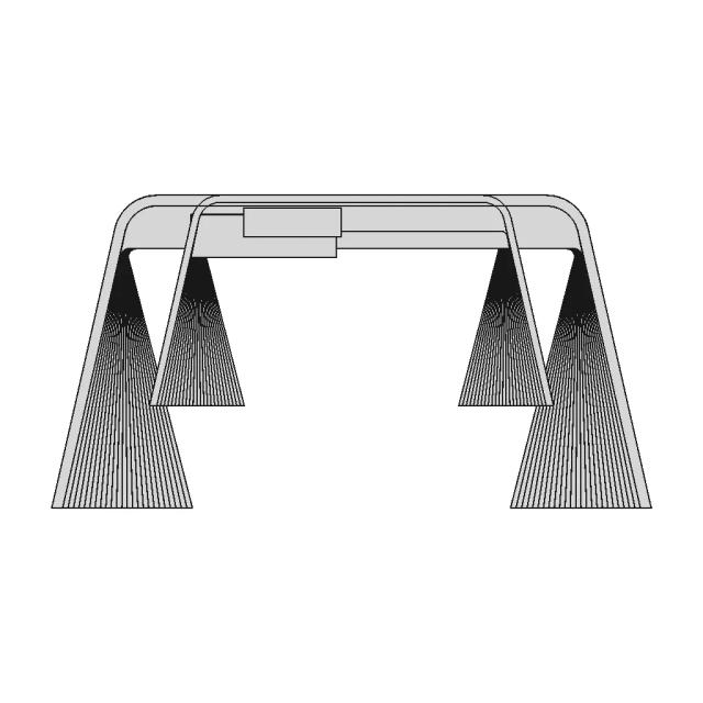 Modern Wooden Office Desk - Downloadable CAD Representation