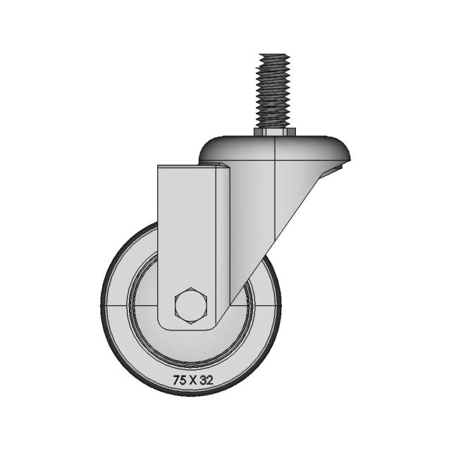 Castor Hod 3 Inch Sts M 1/2 Inch - Downloadable CAD Representation