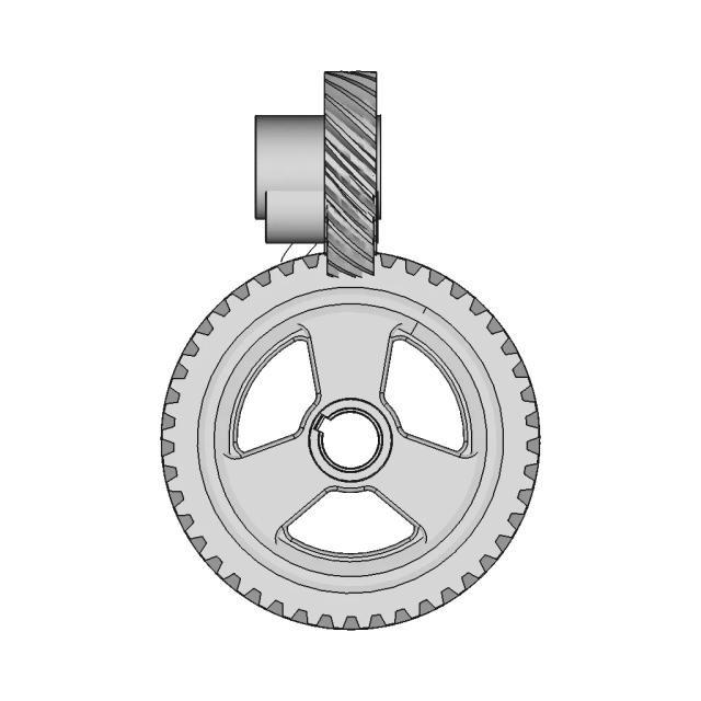 Engranaje Helicoidal De Ejes Cruzados | High-Quality CAD Model