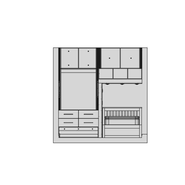 Single Bed Closet - Standard Mechanical Component