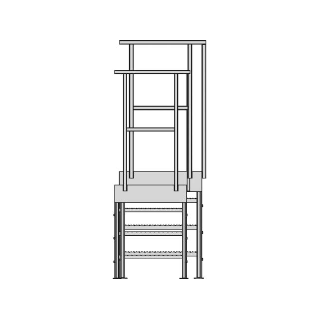 Staircase With Platform - Standard Mechanical Component