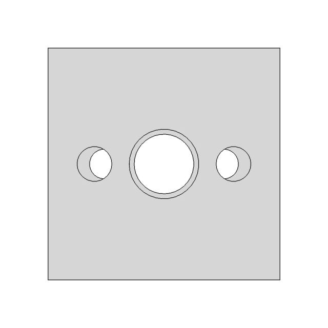 Big Square With A Big Hole In Middle And 2 Other Holes | High-Quality CAD Model