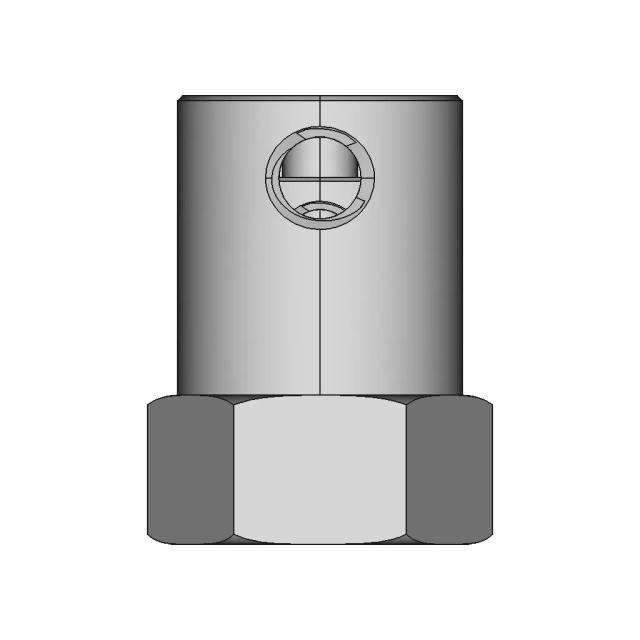 Brass Rc Wheel Hex Shaft Coupler 3-8Mm | 3D Engineering Design File