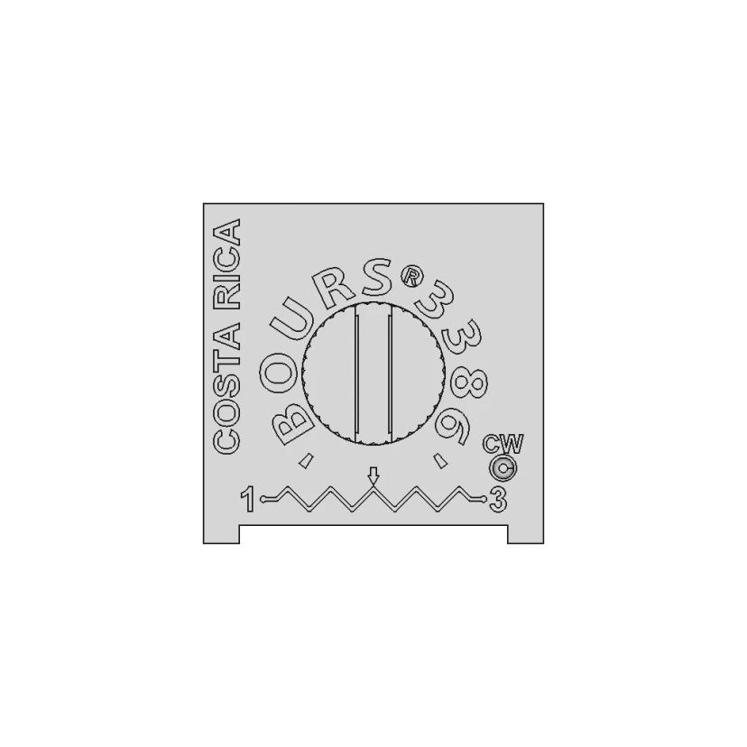 3386P 8Mm Knob Trim Pot - Downloadable CAD Representation