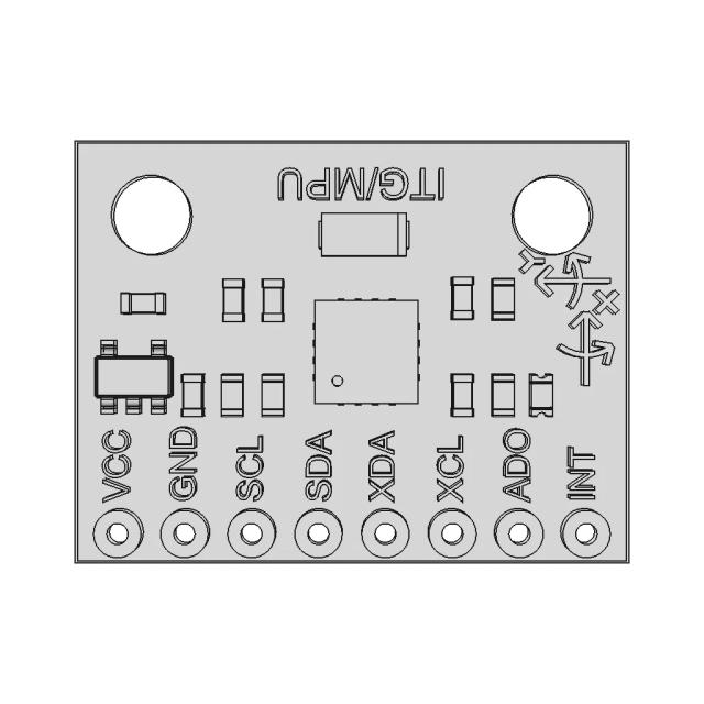 Gy-521 Mpu6050 Accelerometer And Gyroscope Module - Downloadable CAD Representation