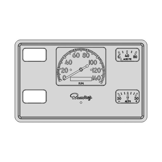 Gauge Panel Stewart Warner For Ramirez Rural 750 - Downloadable CAD Representation