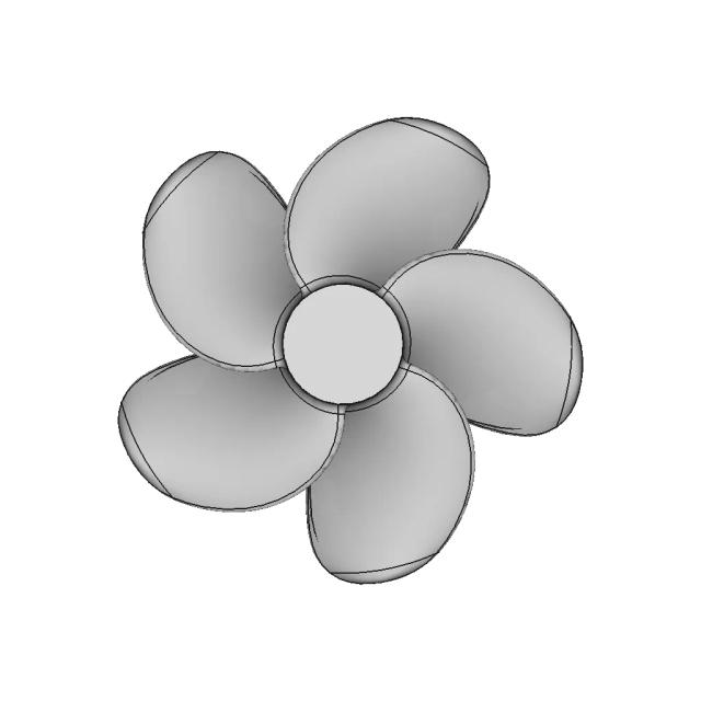 B-Serie Boat Propeller 5 Blades 01 - Standard Mechanical Component