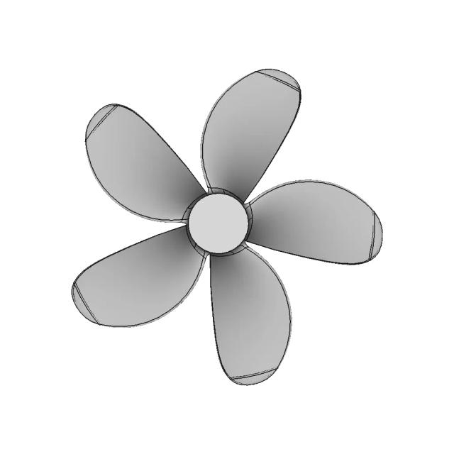 B-Serie Boat Propeller 5 Blades 00 | 3D Engineering Design File