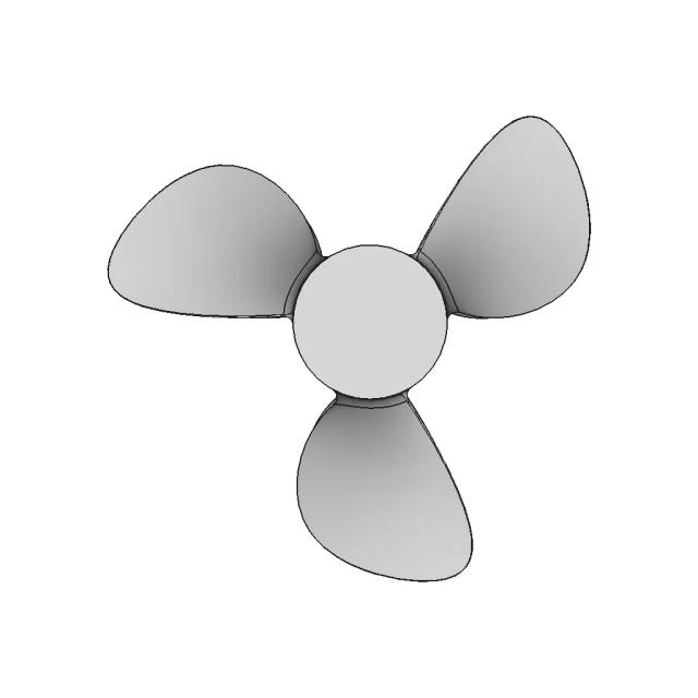 3 Blade Propeller - Downloadable CAD Representation