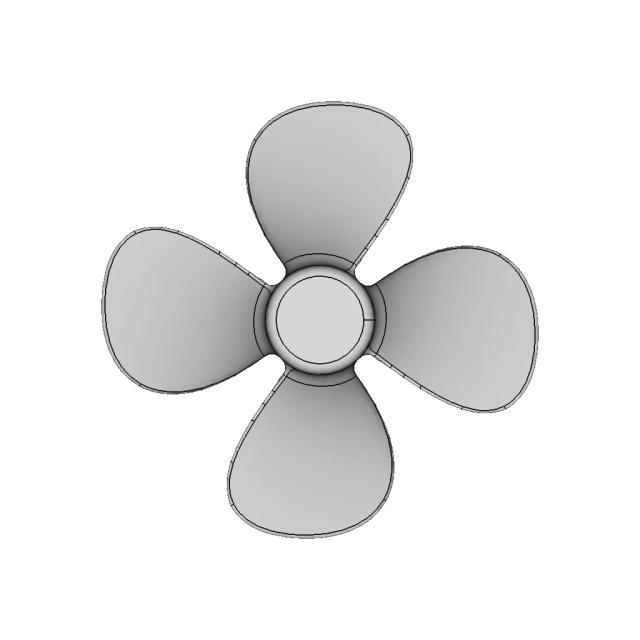 Small 4 Blade Propeller - Downloadable CAD Representation