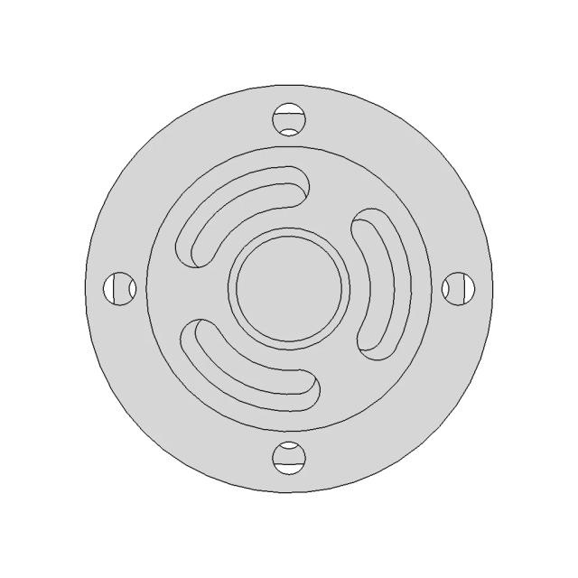 Slotted Circular Mounting Flange | 3D Engineering Design File