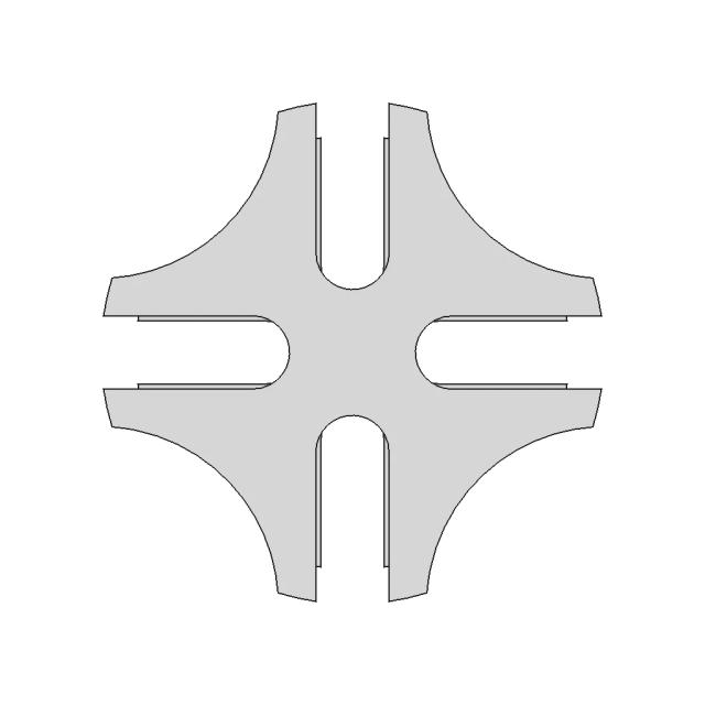 Six-Way Connector Plate For Mechanical Assemblies - Standard Mechanical Component