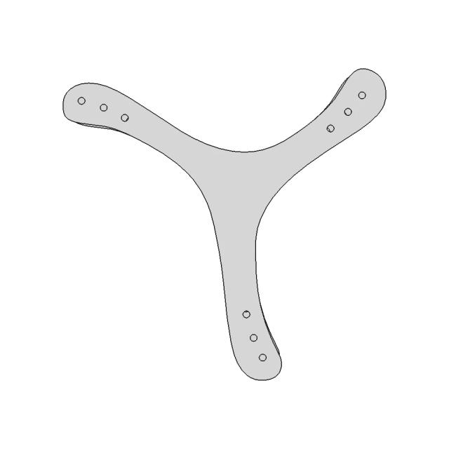 Triblade Boomerang | High-Quality CAD Model