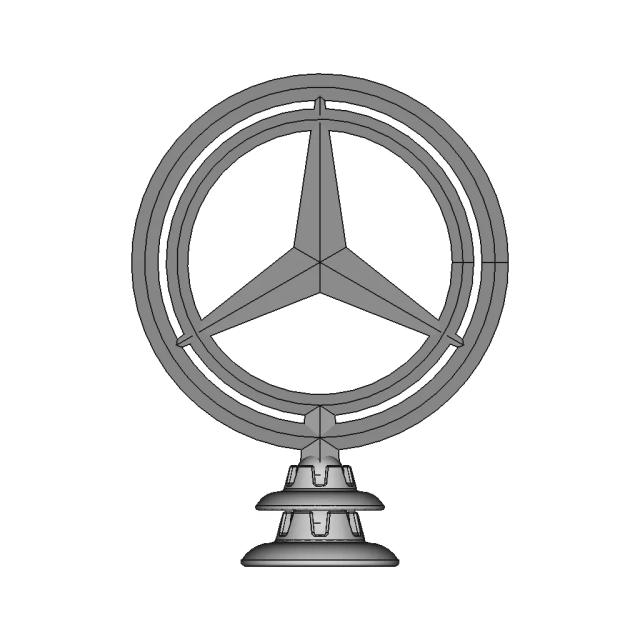 #114 Emblema Mercedes | Fusion | Projeto Raiz | High-Quality CAD Model