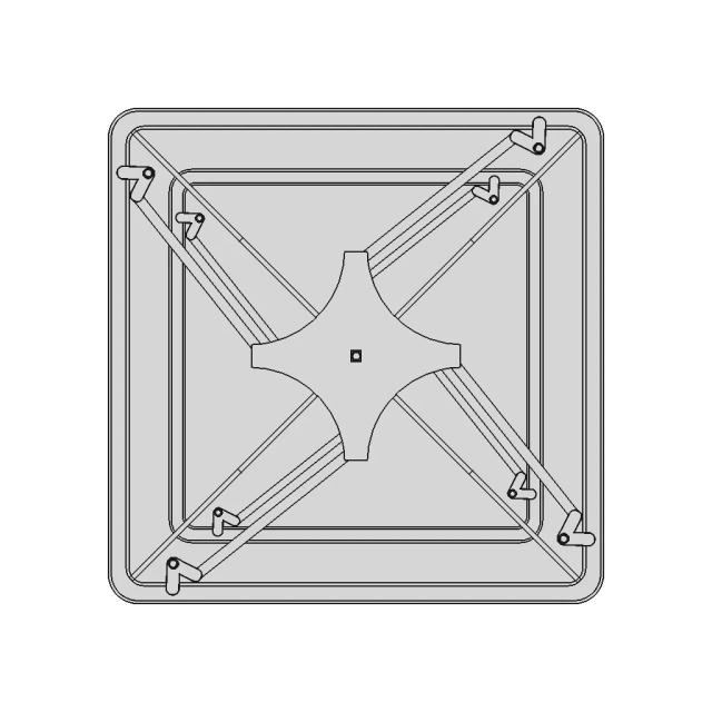 Four Point Clousure Hatch - Downloadable CAD Representation