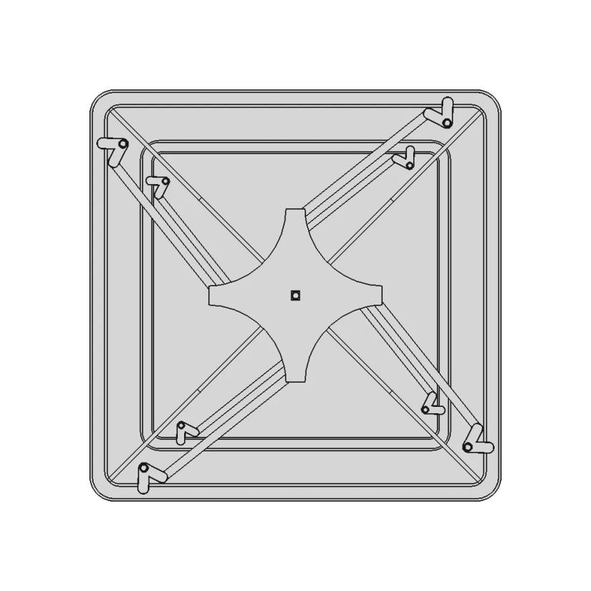 Four Point Clousure Hatch - Downloadable CAD Representation