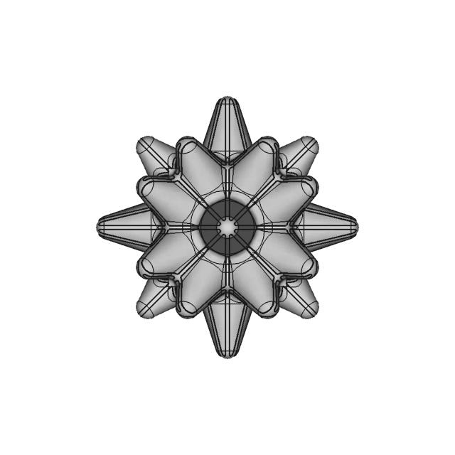 Round Tipped Spike Star Shape - Standard Mechanical Component