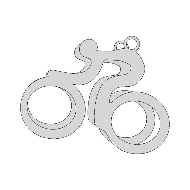 Cyclist Keyring | 3D Engineering Design File