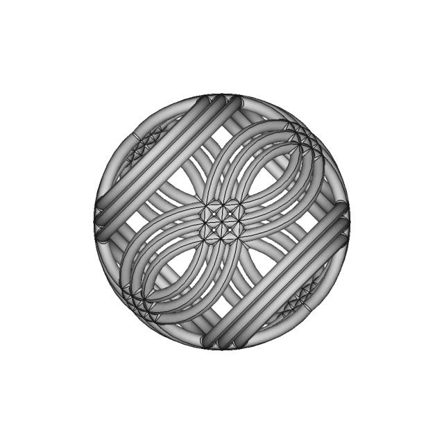 Flowing Pipes Sphere | High-Quality CAD Model