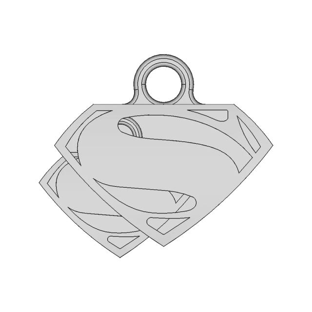Superman Keychain | High-Quality CAD Model