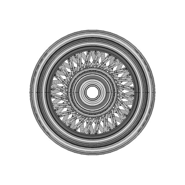 Ruote Borrani Wire Wheel 5,5J Width For Maserati 3500,5000 Assembly - Standard Mechanical Component