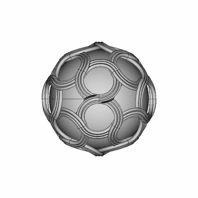 Golden Woven Ball - Downloadable CAD Representation