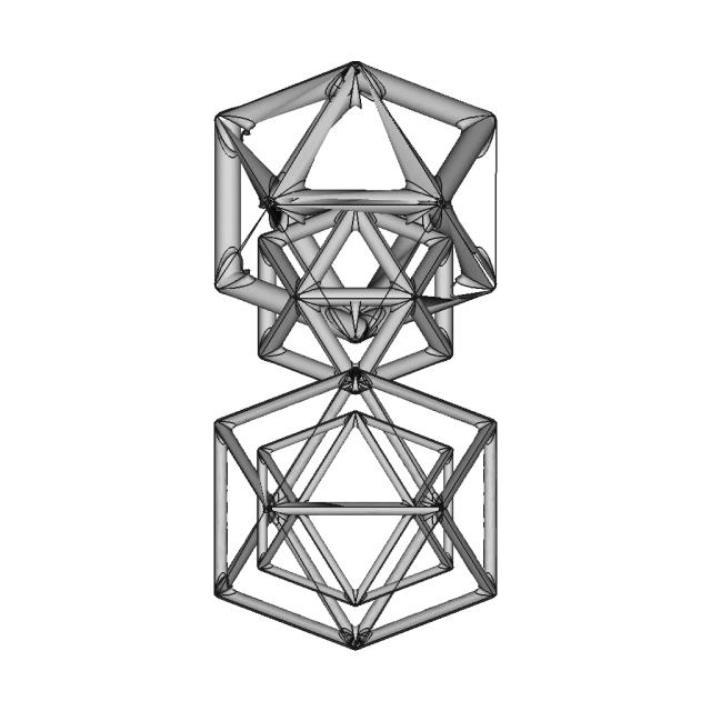 Icosahedron Shape Pipe Frame - Downloadable CAD Representation