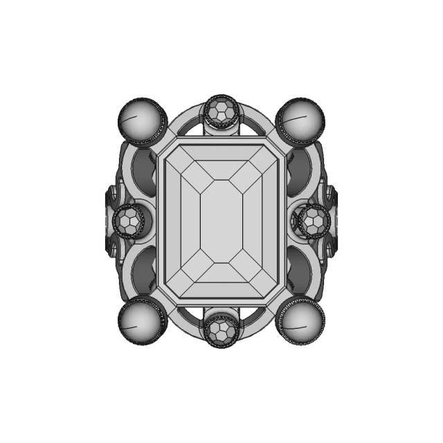 Ring With Rubies And Pearls - Downloadable CAD Representation