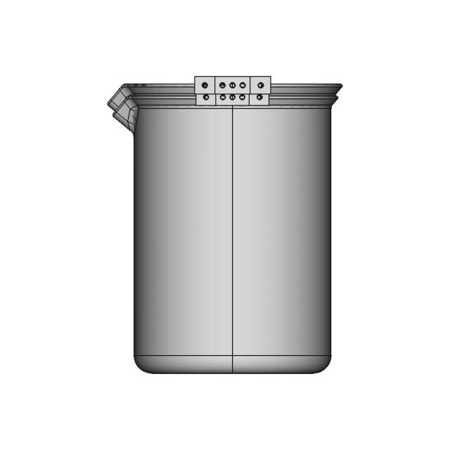 1000Ml Glass Beaker W Anodes - Downloadable CAD Representation