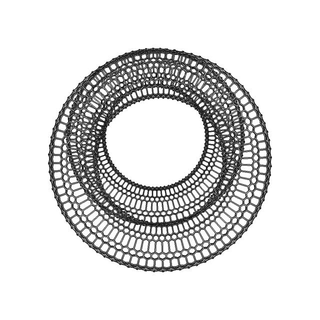 Hexagonal Mesh With Circular Shape - Downloadable CAD Representation