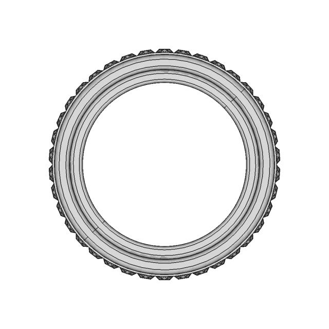 Luxurious Rose Gold Jewellery Ring - Standard Mechanical Component