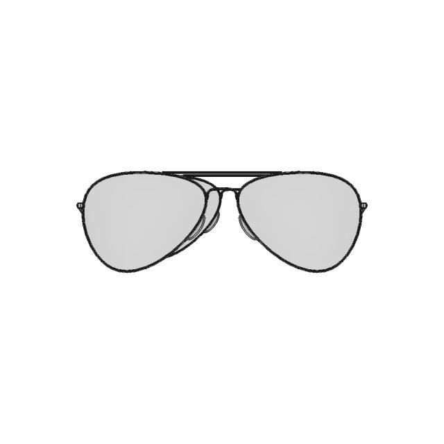 Ray-Ban Rb3025 L0205 58 - Downloadable CAD Representation