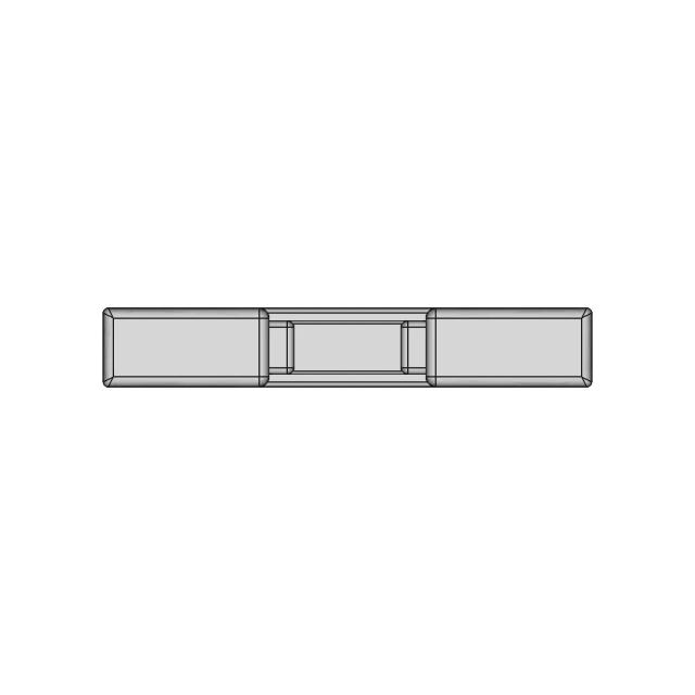 Minimalist Square Platinum Ring - Downloadable CAD Representation