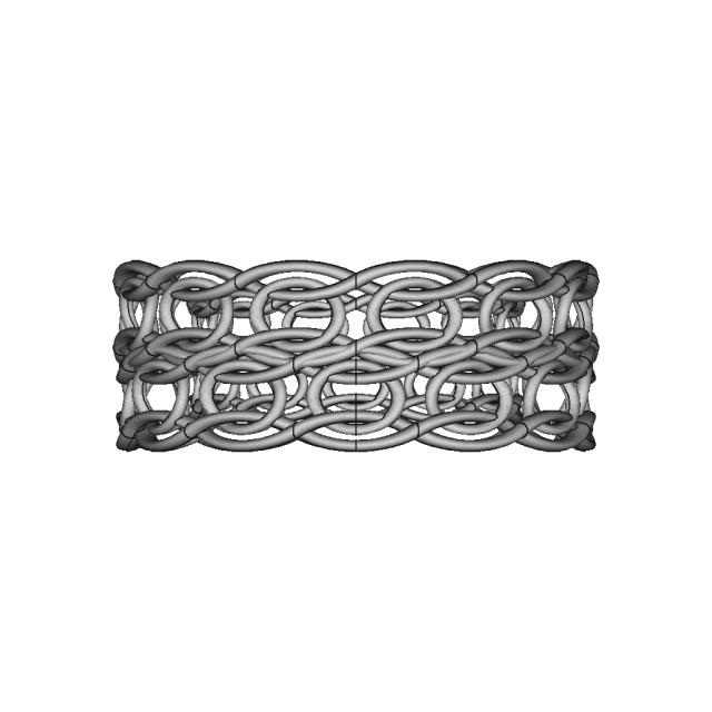 Italic Trilogy Weave Ring White Gold Yellow Green - Downloadable CAD Representation