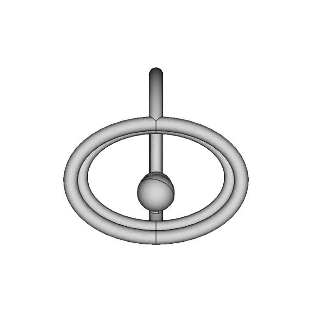 Ring Ellipse Gold And Pearl | 3D Engineering Design File