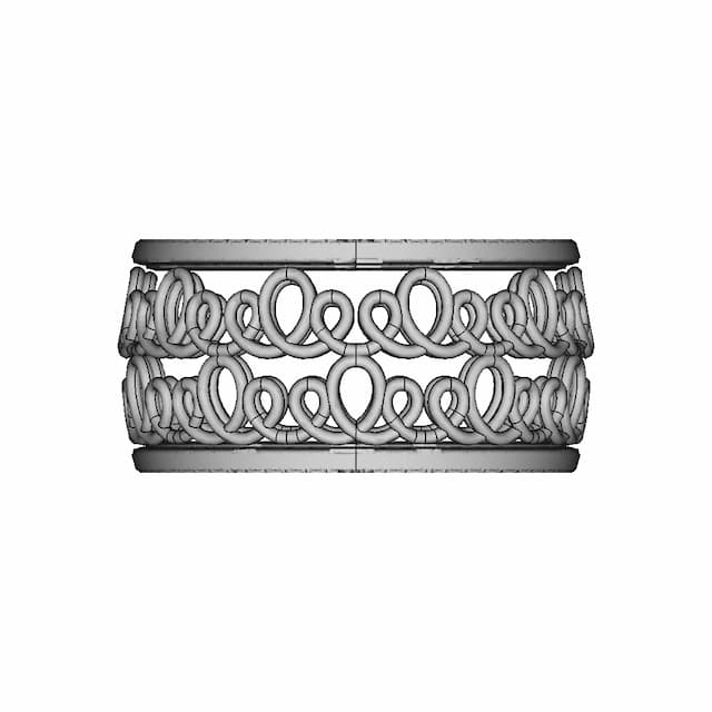 Green Gold Ring With Spiral Decoration - Standard Mechanical Component