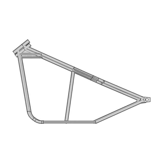Custom Chopper Frame - Downloadable CAD Representation