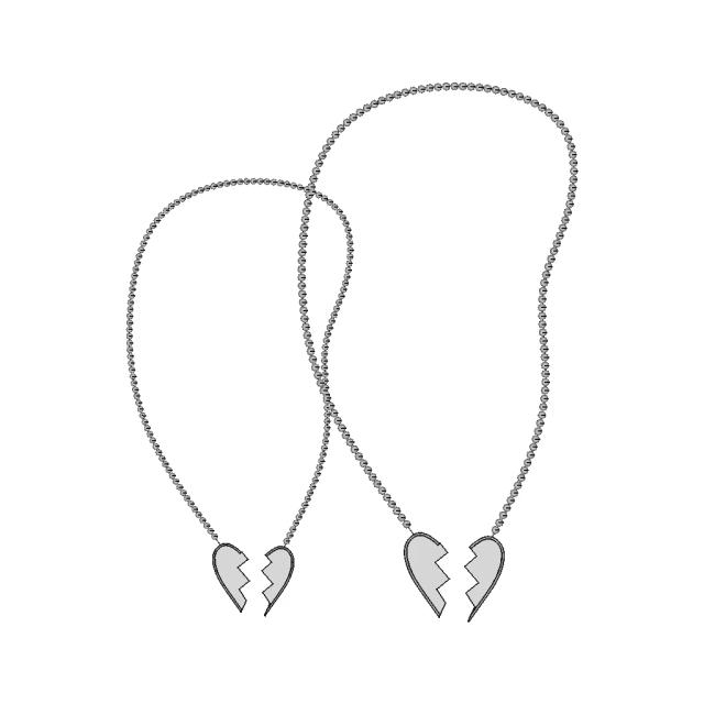 Broken Heart Necklace - Downloadable CAD Representation