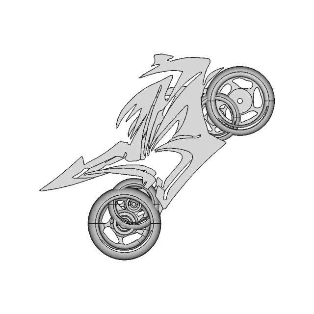 Superbike Single-Part Model | High-Quality CAD Model