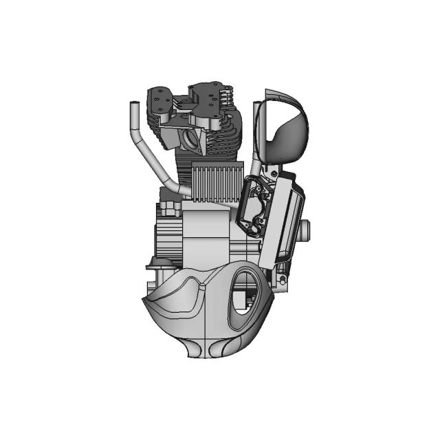 Buell Xb Horn Cowl Mount +T-Rex Frame Slider Left | 3D Engineering Design File