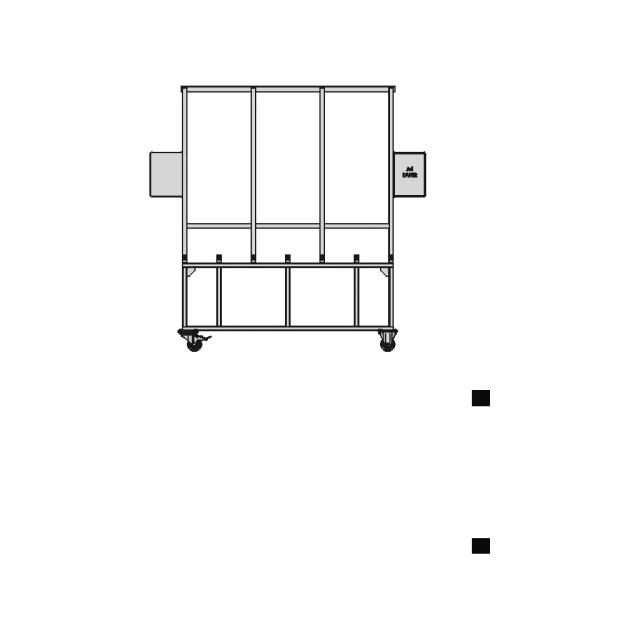 Glass Transport Trolley (Without Separator) | High-Quality CAD Model