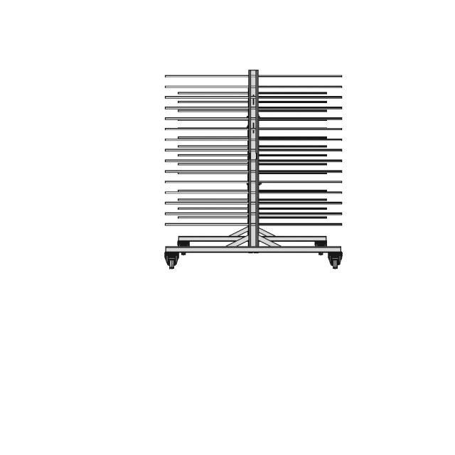 Glass Transport Trolley (Double Sided) - Downloadable CAD Representation