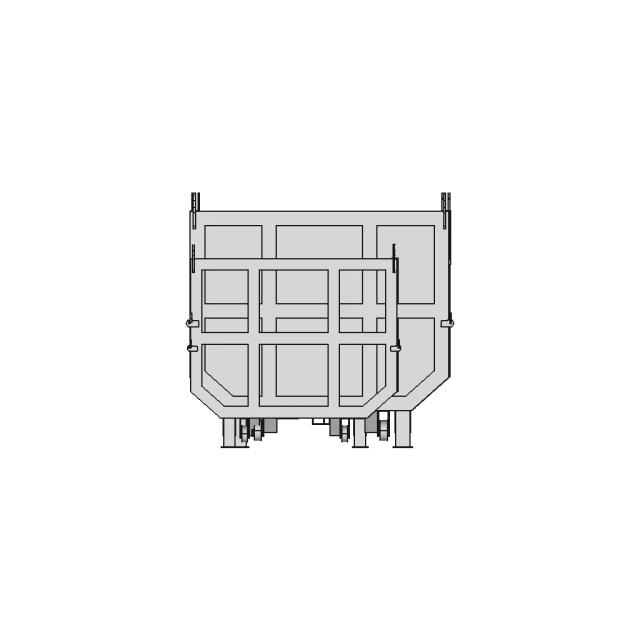 5 Cubic Meter Garbage Bin Heavy-Duty For Roll Over Truck - Standard Mechanical Component